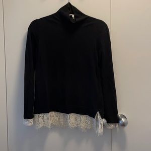 Joie lace trim sweater